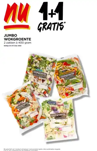 Jumbo Jumbo wokgroente 2 zakken à 400 gram aanbieding