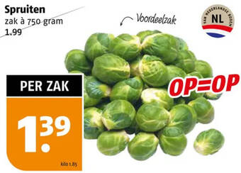 Poiesz Spruiten zak à 750 gram aanbieding