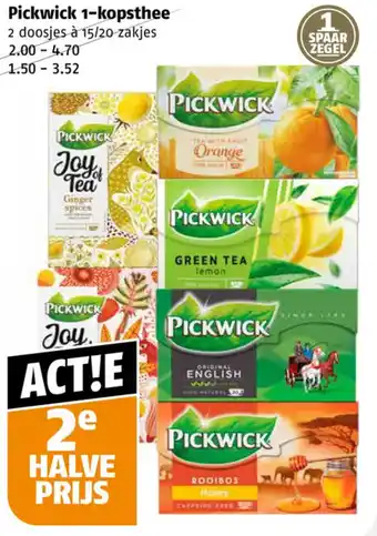 Poiesz Pickwick 1-kopsthee aanbieding