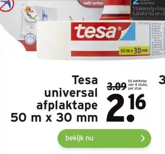 GAMMA Tesa universal afplaktape 50mx30mm aanbieding