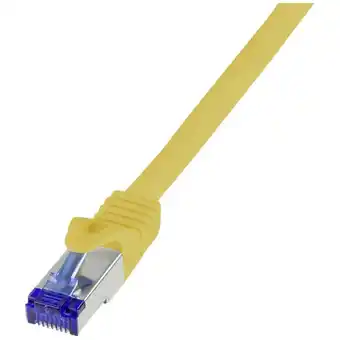 Conrad Logilink c6a107s rj45 cat 6a s/ftp 15.00 m geel 1 stuk(s) aanbieding