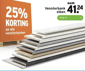 GAMMA Vensterbank eiken aanbieding