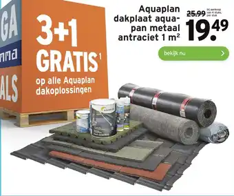 GAMMA Aquaplan dakplaat aquapan metaal antraciet 1 m² aanbieding