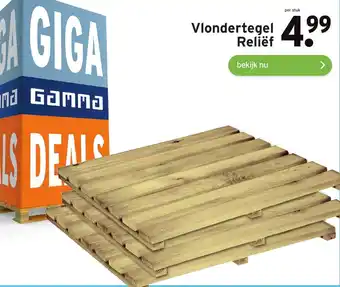 GAMMA Vlondertegel relief aanbieding