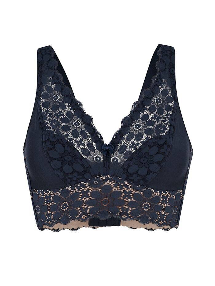 Bh met brede band onder de buste miss mary navy aanbieding bij Klingel