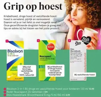 Etos Grip op hoest aanbieding