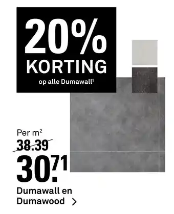 Karwei Dumawall en dumawood aanbieding