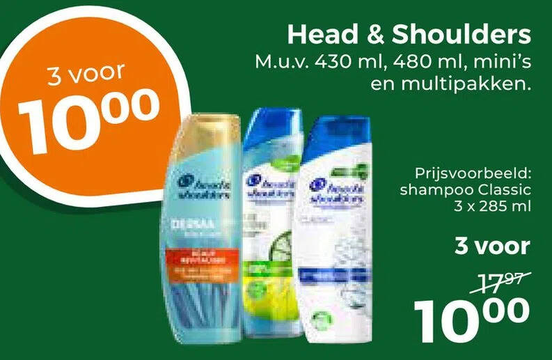 Head & shoulders aanbieding bij Trekpleister