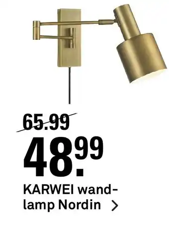 Karwei Karwei wandlamp nordin aanbieding