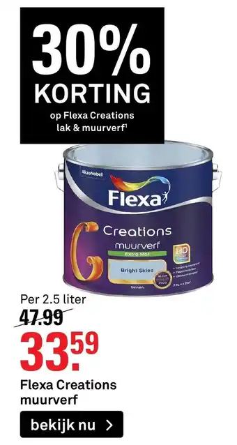 Karwei Flexa creations murrverf 2,5 liter aanbieding