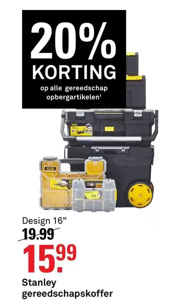 Karwei Stanley gereedschapskoffer aanbieding