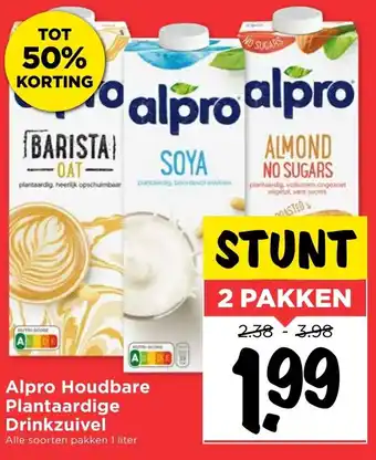 Vomar Voordeelmarkt Alpro houdbare plantaardige drinkzuivel 1 liter aanbieding