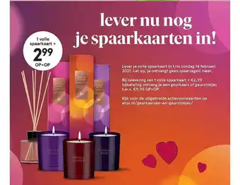 Etos lever nu nog je spaarkaarten in! aanbieding