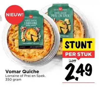 Vomar Voordeelmarkt Vomar quiche 350 gram aanbieding