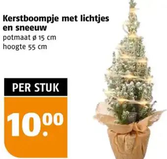 Poiesz Kerstboompje met lichtjes en sneeuw aanbieding