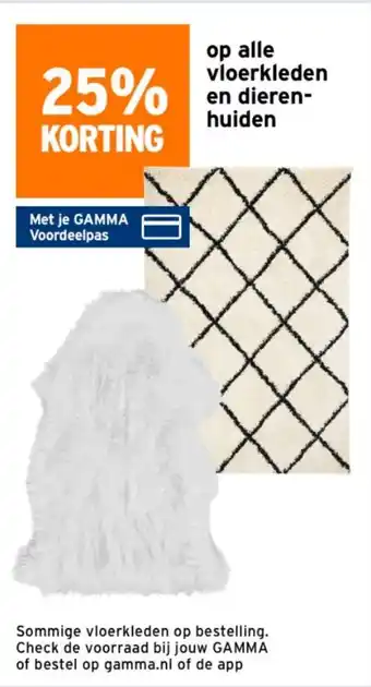 GAMMA op alle vloerkleden en dieren huiden aanbieding