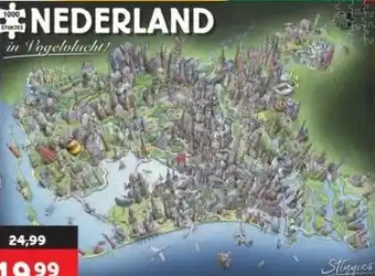 Boekenvoordeel Legpuzzel nederland in vogelvlucht 1000 pcs aanbieding