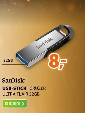 Expert Sandisk usb-stick cruzer ultra flair 32gb aanbieding