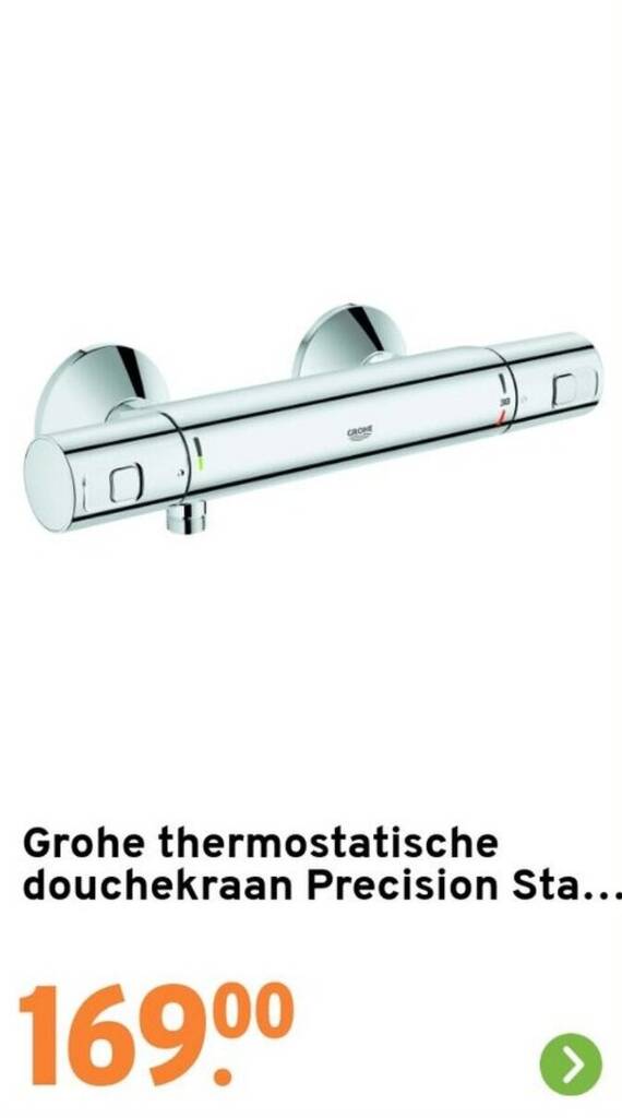 Grohe thermostatische douchekraan Precision Sta aanbieding bij GAMMA