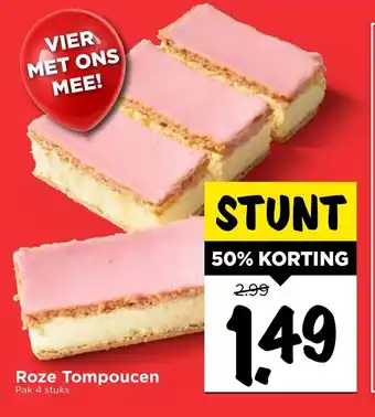 Vomar Voordeelmarkt Roze tompoucen aanbieding