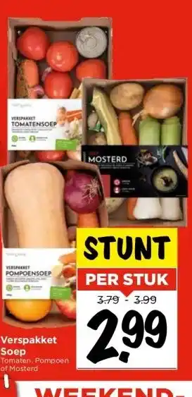 Vomar Voordeelmarkt Verspakket soep tomaten, pompoen of mosterd aanbieding