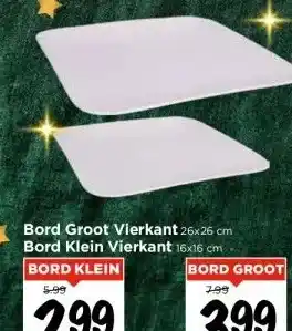 Vomar Voordeelmarkt Bord klein vierkant 16x16 cm aanbieding