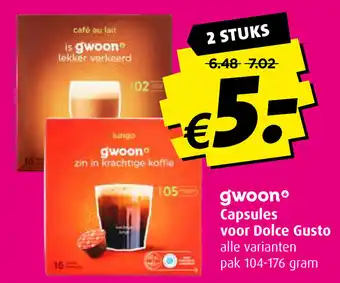 Boni gwoon Capsules voor Dolce Gusto aanbieding