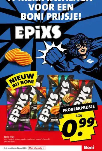 Boni Epixs chips aanbieding