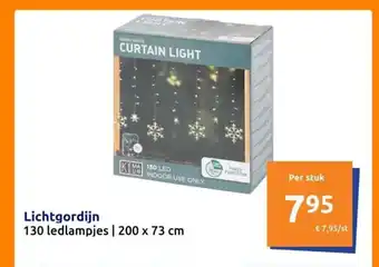 Action Lichtgordijn 130 ledlampjes | 200 x 73 cm aanbieding