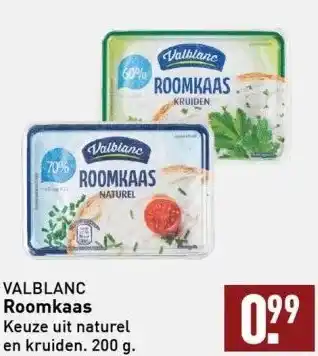 ALDI Valblanc roomkaas aanbieding