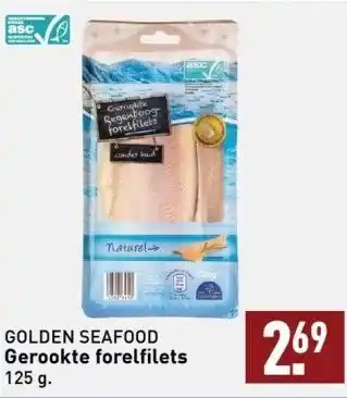 ALDI Golden seafood gerookte forelfilets aanbieding