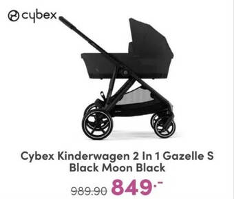 Baby & Tiener Kinderwagen 2 In 1 Gazelle S Black Moon Black aanbieding
