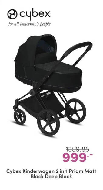 Baby & Tiener Kinderwagen 2 in 1 Priam Matt Black Deep Black aanbieding