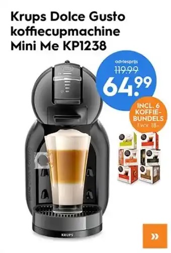 Blokker Krups dolce gusto koffiecupmachine mini me kp1238 aanbieding