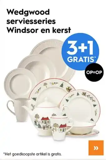 Blokker Wedgwood serviesseries windsor en kerst aanbieding