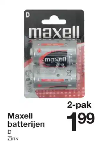 Zeeman Maxell batterijen aanbieding