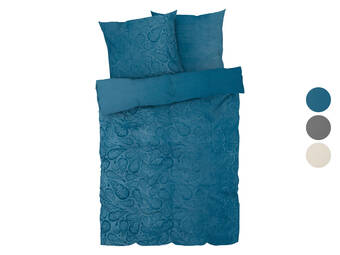 Lidl Livarno home pluche omkeerbaar beddengoed 200 x 200 cm aanbieding