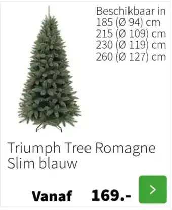 Intratuin Triumph Tree Romagne Slim blauw aanbieding