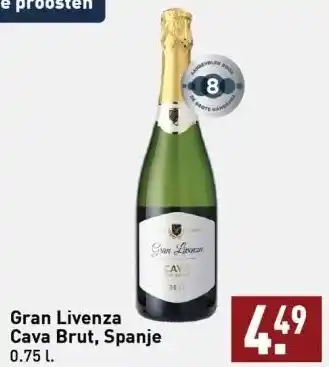 ALDI Gran livenza cava brut, spanje 0.75 l. aanbieding