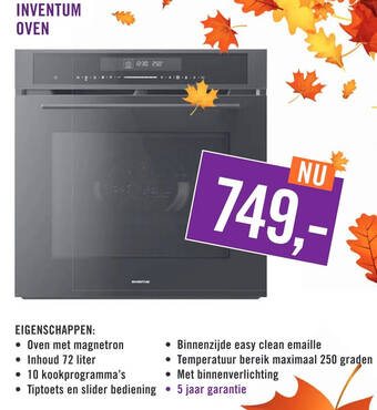 Keukendepot Inventum oven aanbieding