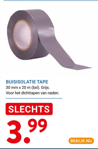 Kluswijs BUISISOLATIE TAPE 30 mm x 20 m aanbieding