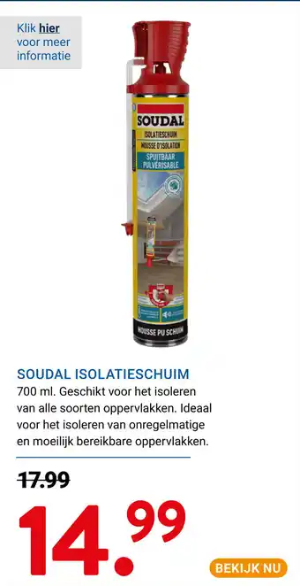 Kluswijs Soudal isolatieschuim aanbieding
