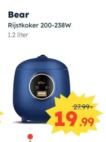 Ochama Bear Rijstkoker 200-238W 1.2 liter aanbieding