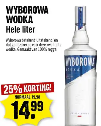 Dirck 3 WYBOROWA WODKA Hele liter aanbieding