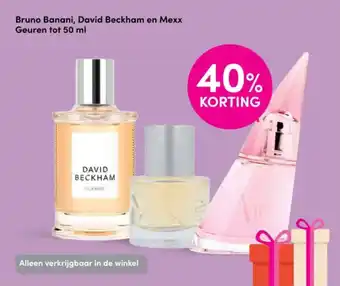 DA Bruno Banani, David Beckham en Mexx Geuren tot 50 ml aanbieding