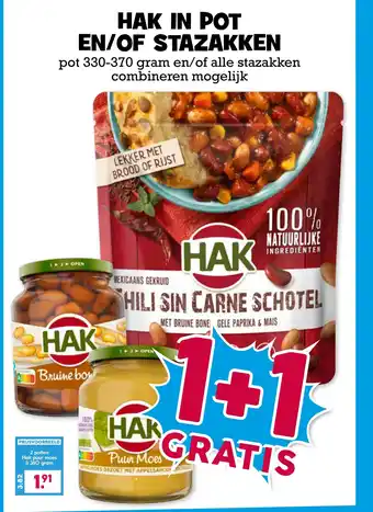 Boon`s Markt Hak in pot en/of stazakken aanbieding