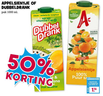 Boon`s Markt Appelsientje of dubbeldrank aanbieding