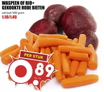 MCD Supermarkt Waspeen of bio+ gekookte rode bieten aanbieding