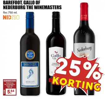 MCD Supermarkt Barefoot. gallo of nederburg the winemasters aanbieding