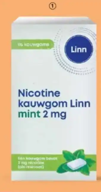 DA Linn  Nicotinekauwgom 2 mg mint 96 stuks aanbieding